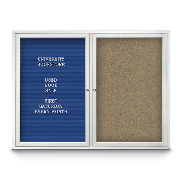 Corkboard, 48"x36", Cobalt Accent/Satin